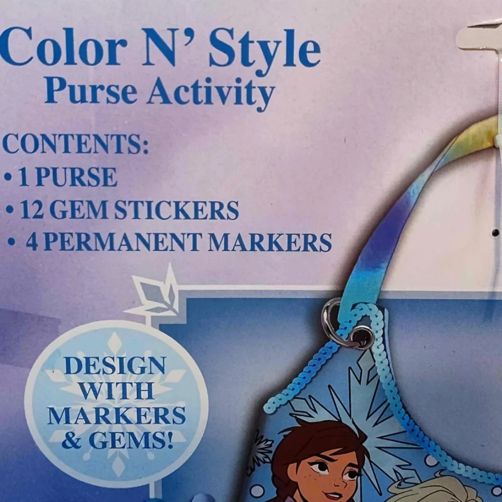 Disney's Frozen Color N' Style Activity Purse NWT